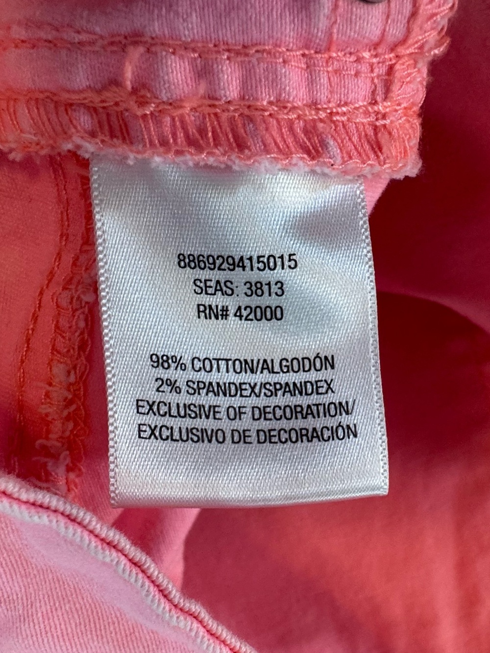 Bongo Pink Stretch Skinny Crop Jeans Size 24W Bright Barbiecore - Picture 7 of 11